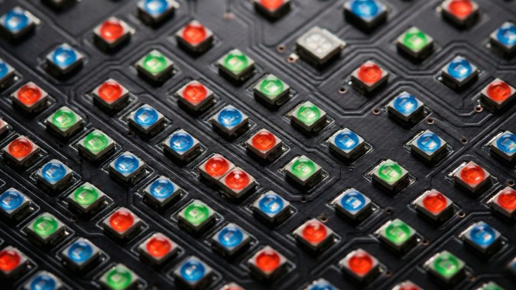 Indoor LED Display panel showing pixel pitch and LED modules