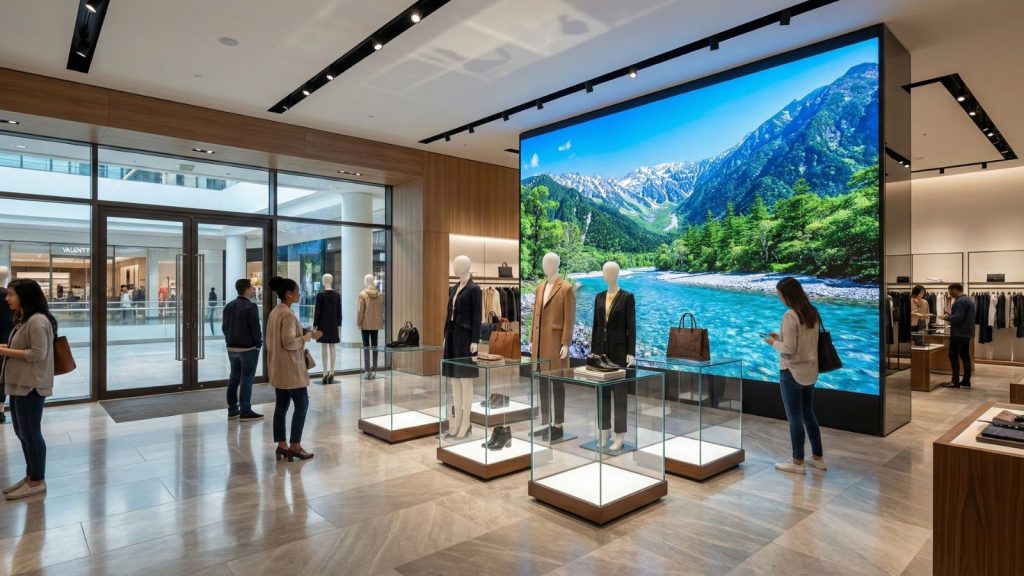 Indoor LED Display installed inside a shopping mall in Bangladesh