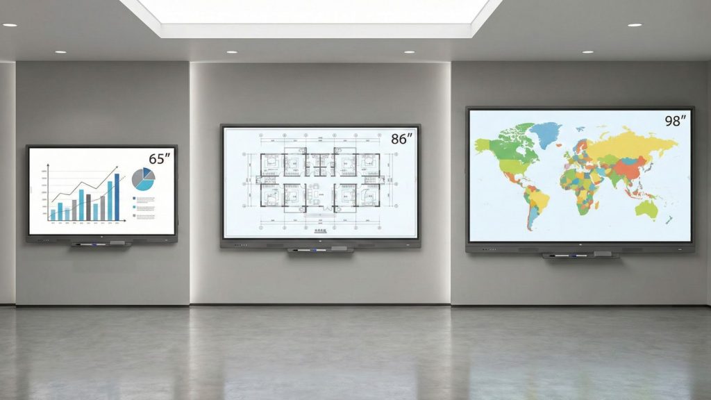 Interactive Whiteboard price comparison based on screen size