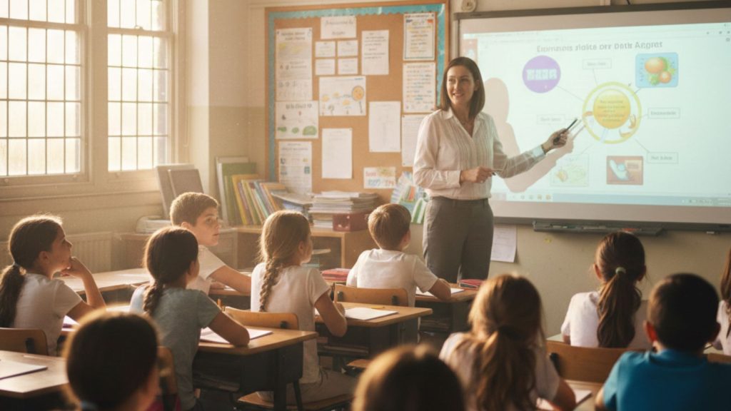 Interactive Whiteboard real classroom teaching environment