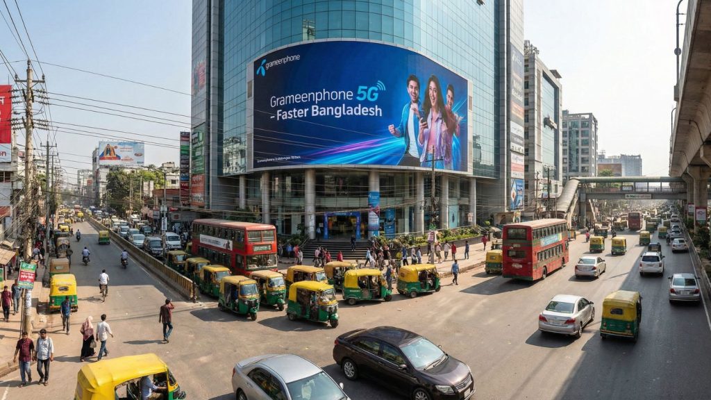 Outdoor LED Display billboard used for advertising in Bangladesh