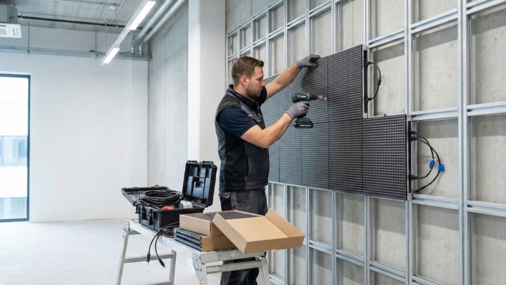 LED Display Wall Mounted Installation Process