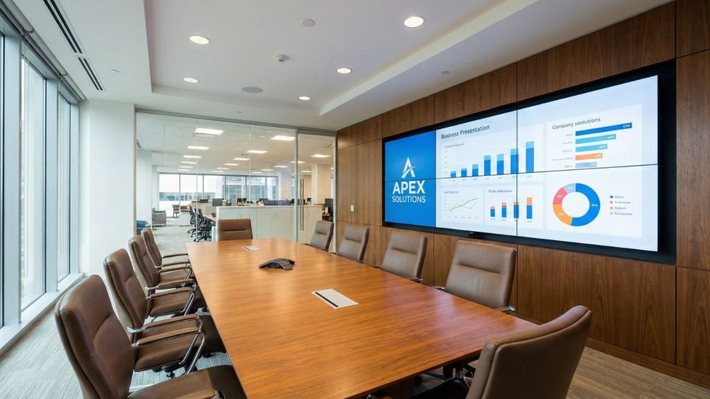 LED Video Wall installed in corporate meeting room