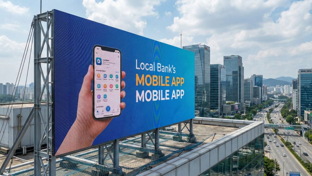 Outdoor LED Display installed for street advertising and branding