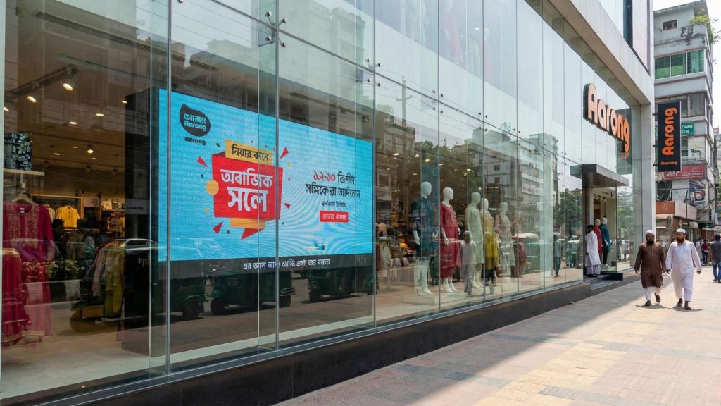 transparent LED display price Bangladesh retail glass display