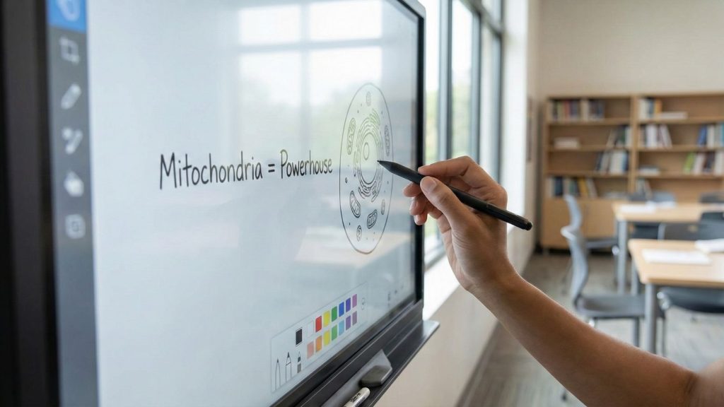 Interactive Whiteboard explained with touch-based interaction