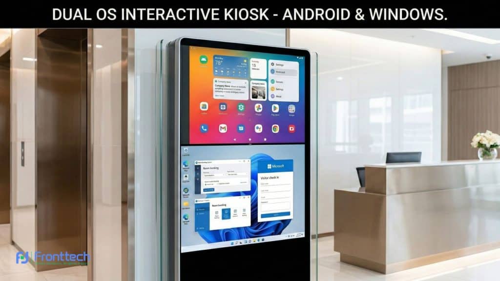 Android and Windows operating system used in digital kiosks