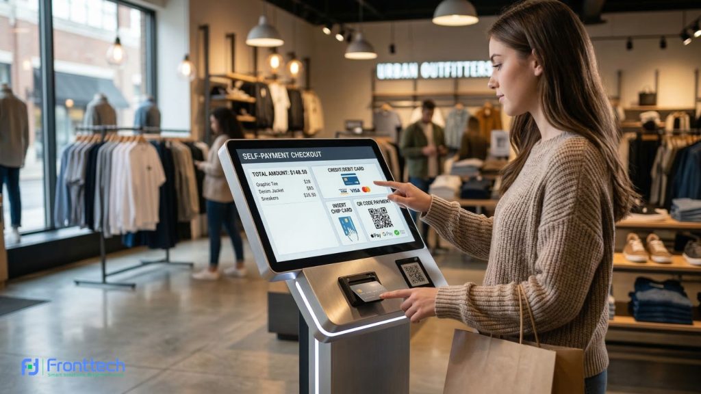 15.6 inch self service payment kiosk used for digital bill payment